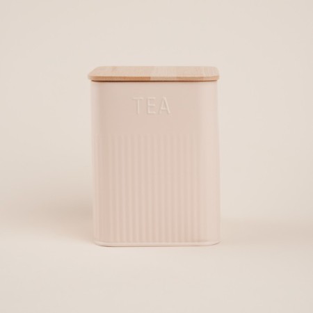 Bank for storage-breaking products "San Lorenzo", 10 × 13 cm, pink color, with a bamboo lid