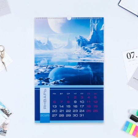 The calendar of the cross -out on the Rigel "distant planets" 2025, 30 x 45 cm-2