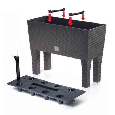 Kashpo with auto -watering Rato Case High, 2 subjects: internal and outer capacitance, 30 l, color Venge-1