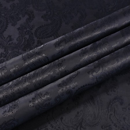 Lining fabric "cucumbers", 100 % polyester, 1 × 1.4 m, dark blue color