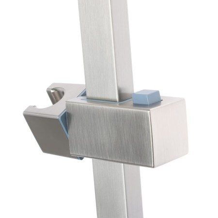 Shower set Zein S1001, square, stand, holder, stainless steel, satin-6