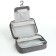 Cosmetic bag, 3 parts on zippers, gray color