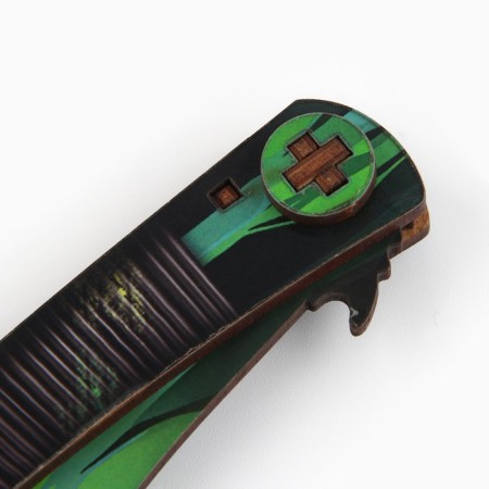 Souvenir wooden knife Navaha "Crystal Green", 22 cm-6