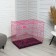 A cell with a hatch for dogs and cats, 85 x 60 x 70 cm, pink