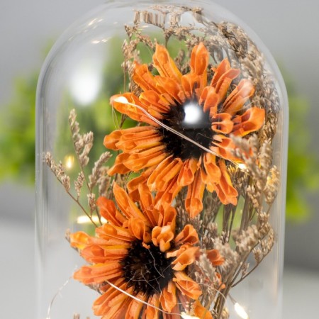Nightlight "Orange flowers" LED from battery 3xlr44 10x10x20 cm Risalux-3