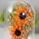 Nightlight "Orange flowers" LED from battery 3xlr44 10x10x20 cm Risalux