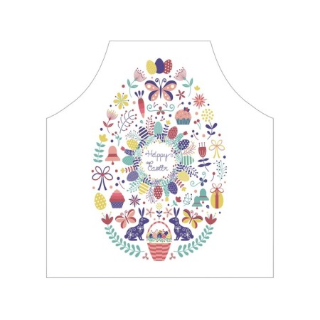 Apron kitchen with a photo print "Easter symbols", adjustable, size OS-2