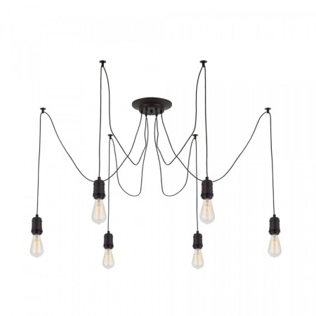 Suspended Citilux "Edison" CL451062, 6x75W, E27, Black Color-4
