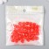 Plastic beads "Crystal polyhedron. Red" Transparent set of 20 g 1x1x1 cm