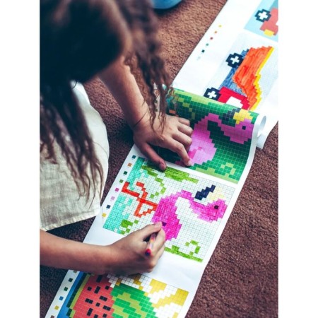 Poster coloring "Entertaining roll. Coloring on numbers" 19.5x200 cm-3