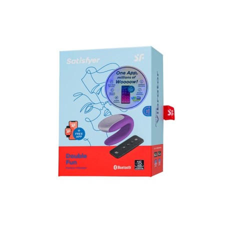 A multifunctional stimulator for steam Satiffyer Partner Double Fun, 9 cm, silicone, purple color-4