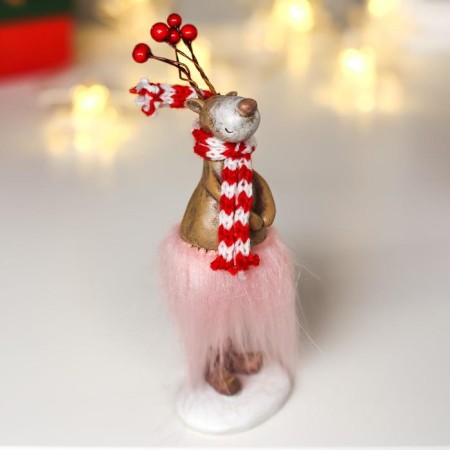 Polystone souvenir "Olesha in a striped scarf and down skirt" MIX 14x5x5 cm-4