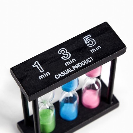 Sanding clock "CALT", for 1, 3, 5 minutes, 3 x 9 cm-10