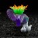 Decor for the aquarium "Coral on the platform" Silicone, 7 x 7 x 8.5 cm, purple