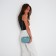 Bag Cross-Bodi with a zipper, blue color
