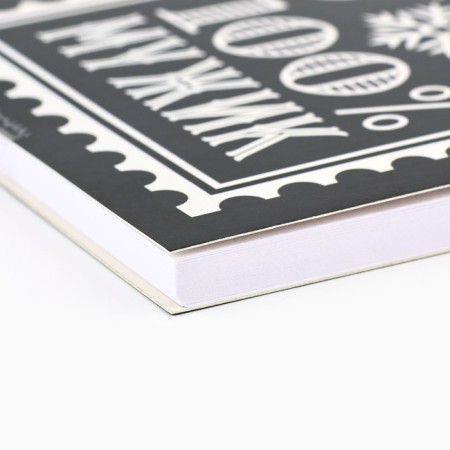 Gift New Year's set "100% man": notebook 90x90 and pen Plastic-4