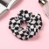 Hair elastic band "Orbit" CENTRALY STYED, 12 cm, black and white