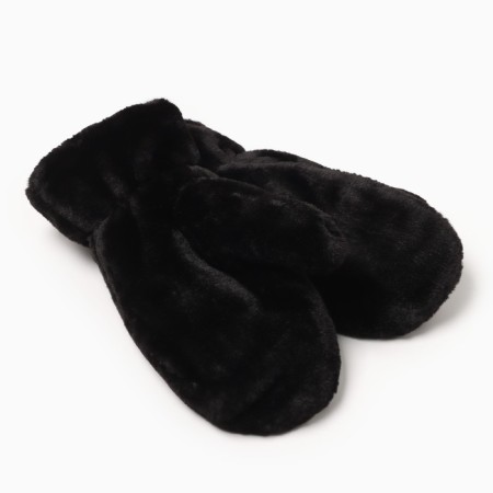 Women's mittens minku, black color, 26 cm-1