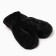 Women's mittens minku, black color, 26 cm