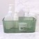 Organizer for storing manicure/cosmetic supplies "Green", 24.5 × 18 × 8.5 cm, translucent/green color