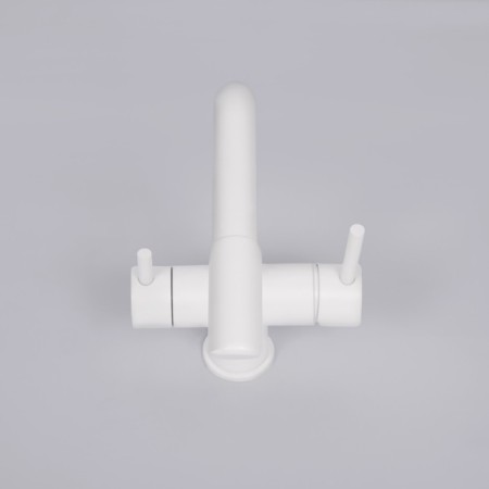 Kitchen mixer Wasserkraft A8357, double -leaf, with access to drinking, white-3