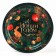 A disposable paper plate "Happy New Year", Christmas tree Christmas toys, 18 cm