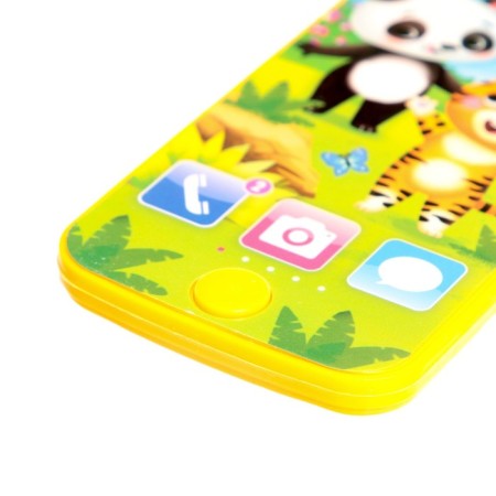 Musical phone "Tiger and Bear", sound, yellow color-2