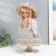 Collective ceramics doll "Irina in striped dress" 30 cm