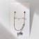 Pendant "Dog" toy, color gold in silver, 45 cm
