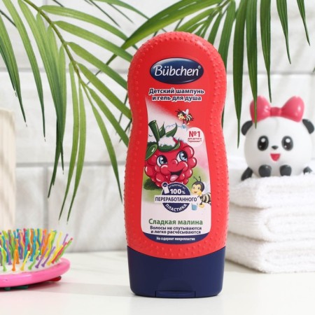 Children's shampoo and shower gel Bubchen, sweet raspberries, 230 ml