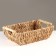 Basket with handles "Golden Kolos", 38.7 x 27.3 x 12.7 cm, water hyacinth
