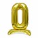 Foil ball 32 "number 0", on a stand, color gold