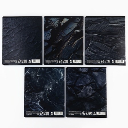 Notebook in a cage, 48 sheets A5 on a paper clip 5 pcs., Inner block No. 1 Mix “September 1: Stone” Twin Lac, UV Lac-9