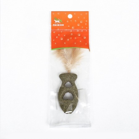 A toy for cats from pressed cat mint "openwork fish", 6.5 cm-4