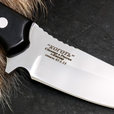 Caucasian knife "Claw" with a scabbard, steel - 65x13, hilt - grab-2