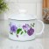 Lid mug, 1 L, Mix drawing, white color