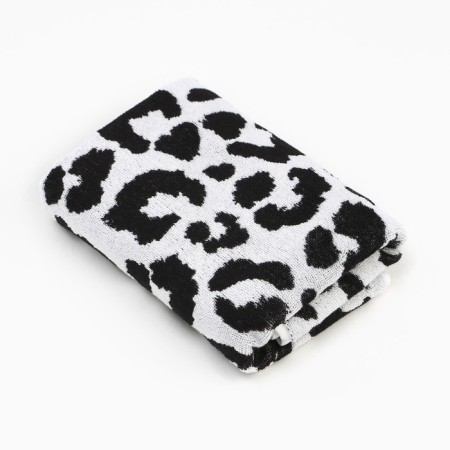 Terry Ethel "Leopard" Black, 50x90 cm, 100% cotton, 420 g/m2-1