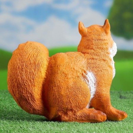 Garden figure "Squirrel with acorns" 24cm-2