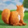 Garden figure "Squirrel with acorns" 24cm