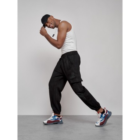 Joggers are sports male, size 56, black color-20