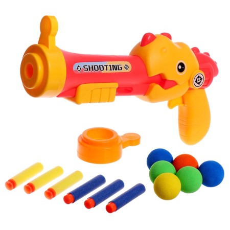 Dino pistol, shoots soft bullets and balls, mix