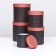 Set of round boxes 5V1 "pink-black peas", 25 × 25 ‒15 × 15 cm
