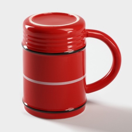 Ceramic Lover Fire mug, 480 ml, red color-2