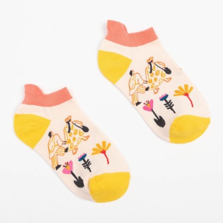 Women's socks minku "abstraction", pink color, size 36-41 (23-27 cm)