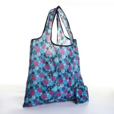 Household bag without fastening, folding, blue color