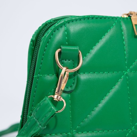 Bag Cross-Bodi with a zipper, green color-3