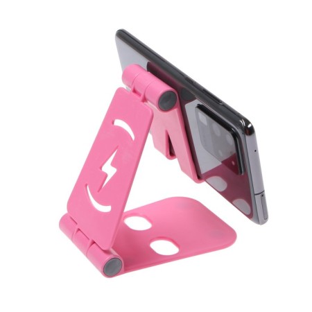 Luazon phone stand, adjustable height, silicone inserts, pink-4