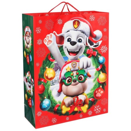 New Year. Gift package, 23x27x11.5 cm, packaging, puppy patrol-1