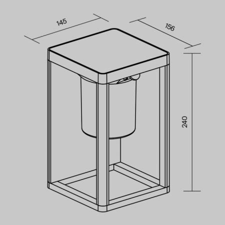 Sconces Outdoor OSL457WL-L2GF3K, 2W, 24x14.5x15.6 cm, LED, 150LM, 3000K, graphite color-6