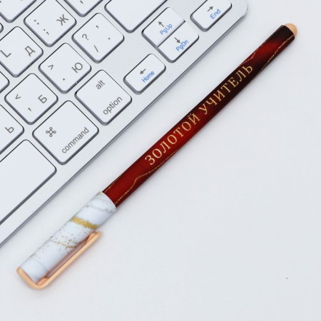 Set "Golden Teacher": Notepad A6, 60 liters. magnetic bookmarks and pen-8